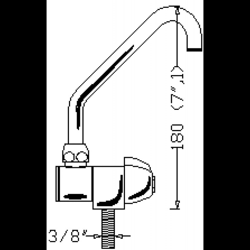 Elettrogas Aravon Rubinetto Ottone Cromato Abbattibile e Girevole 318