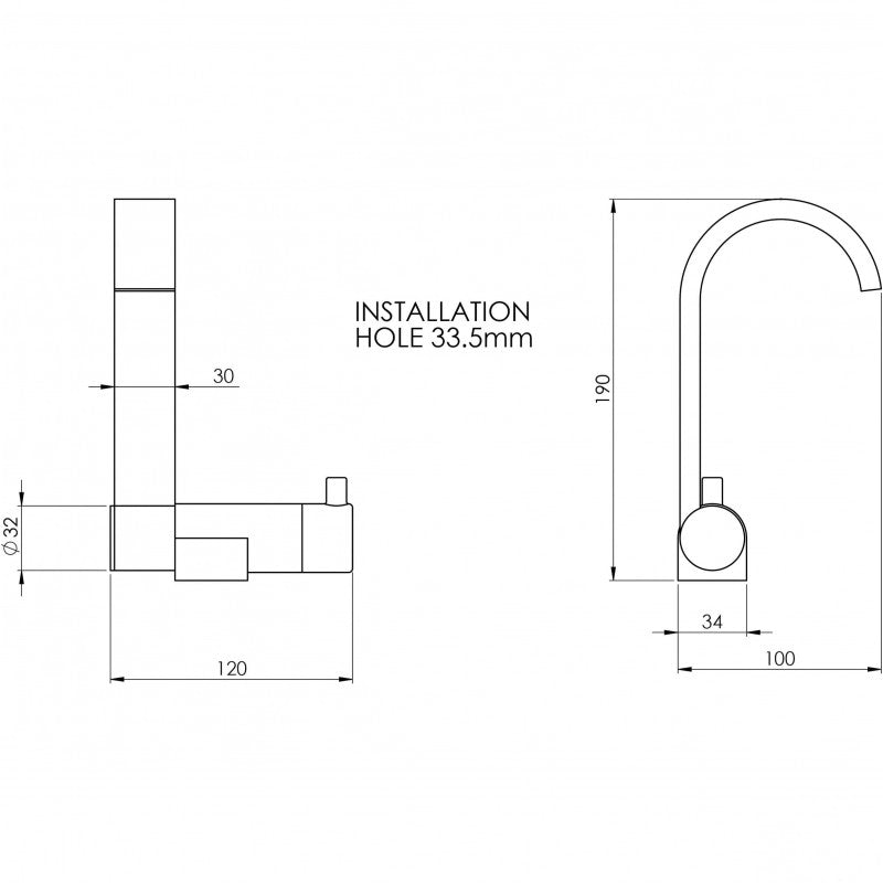 Grifo mezclador de barril plano FNI N0100195