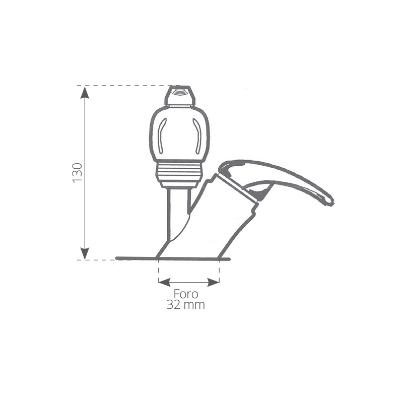 Grifo mezclador Elettrogas Aravon con ducha Cm 200 Baño 246