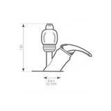 Grifo mezclador Elettrogas Aravon con ducha Cm 200 Baño 246