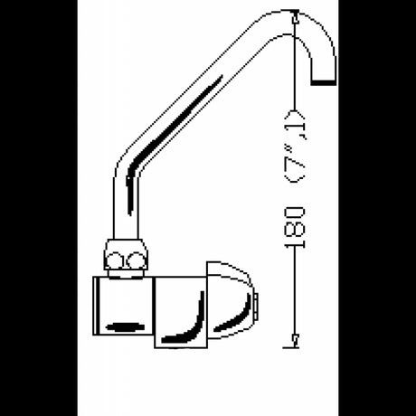 Elettrogas Aravon Mischbatterie aus verchromtem Messing, klappbar und schwenkbar 332