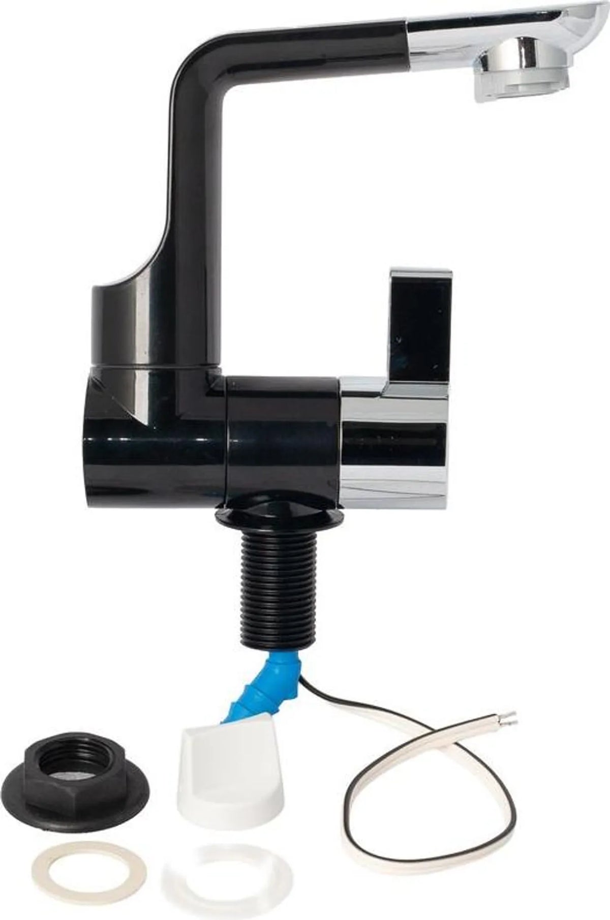 Rubinetto automatico da campeggio Arona Nero/Cromo 12V CAN