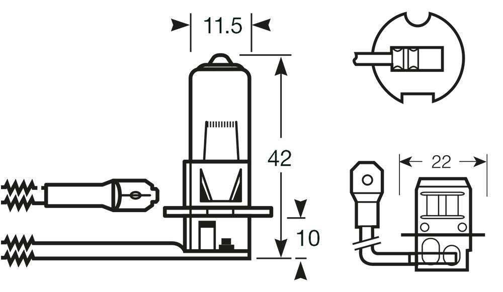Bombillas de xenón de anillo Max H3 12 V 55 W