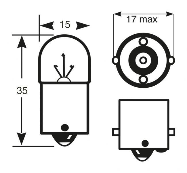 Bombillas de anillo 24V 5W R5W