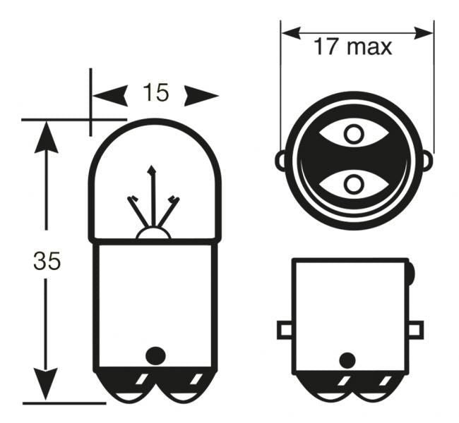 Bombillas de anillo 24V 5W R5W