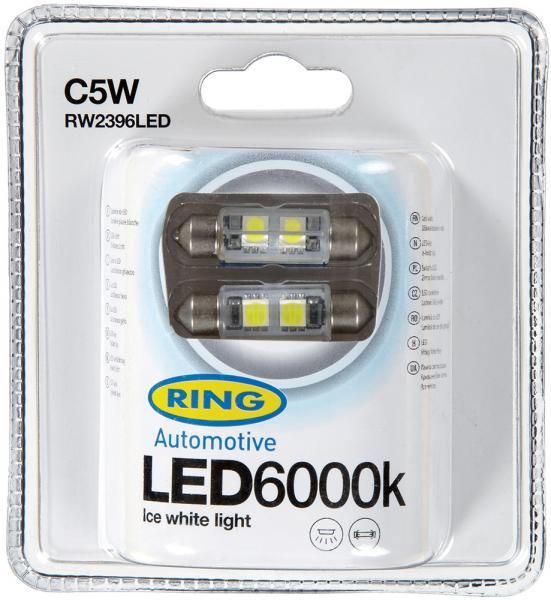 LED-Ringlampen 12V C5W 6000K 39 mm