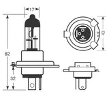 Bombillas de xenón de anillo 150 H4 12 V 60/55 W