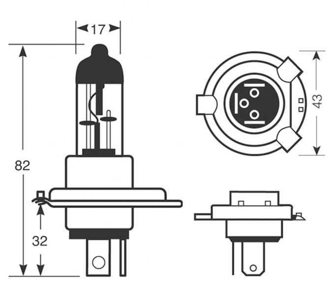Ring-Xenonlampen 150 H4 12V 60/55W