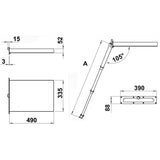 Douglas Marine Edelstahl-Einbauleiter 3 Gr 1002-003