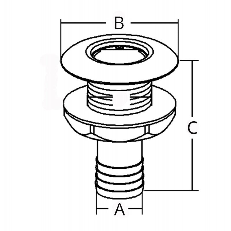 FNI Scarico a Mare Bordo Basso 3/8 490C.C