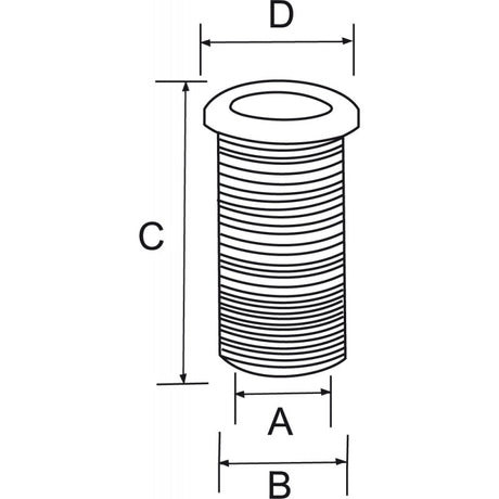 Lalizas White Drain Diameter mm 25X155 43535