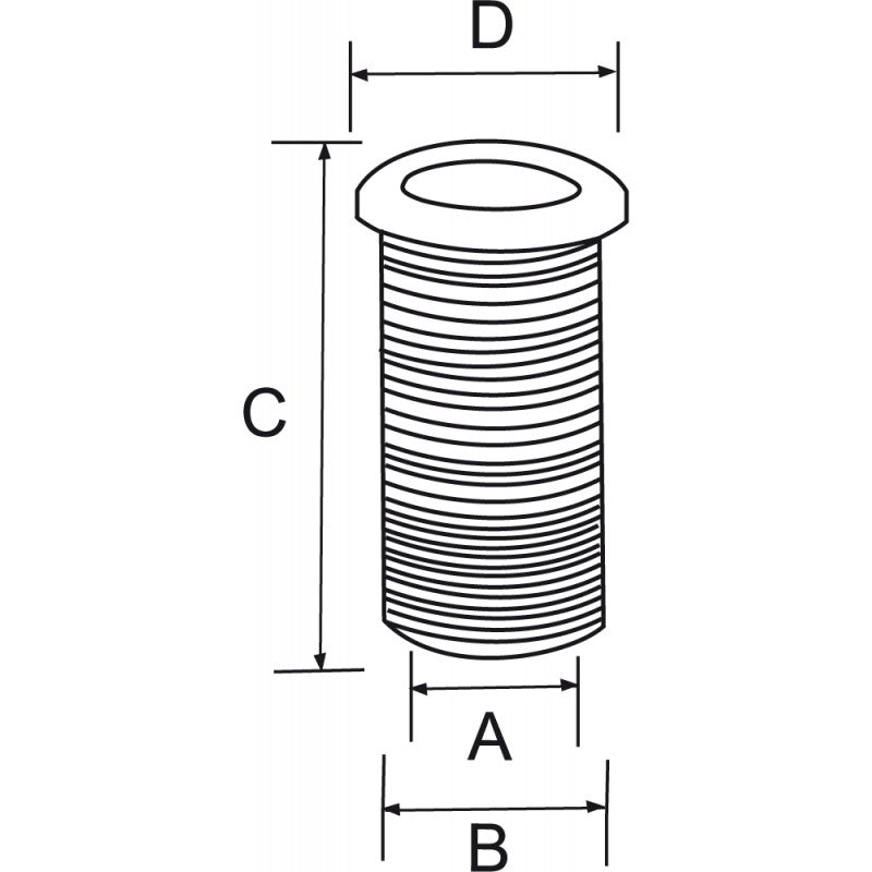 Lalizas Weißer Abfluss Durchmesser mm 25X155 43535