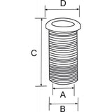 Lalizas Weißer Abfluss Durchmesser mm 25X155 43535