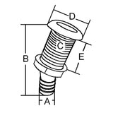 Marine Town Nautica Scarico Pvcon Inox Inclinato Diametro mm 38 9005261