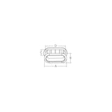 Marine Town Nautica Ovaler Nylon-Edelstahl-Ablauf 9005307
