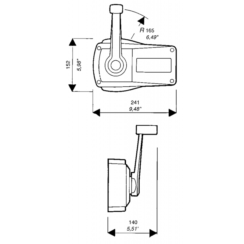 Ultraflex Scatola Comando B90 Nera 36152H