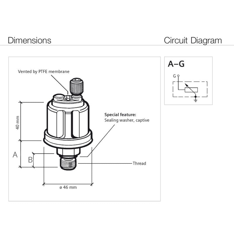 Vdo Sensore Pressione Olio 5 Bar 60330HA