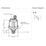 Sensor de presión de aceite Vdo 5 bar 60330HA