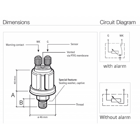 Vdo Sensore Pressione Olio 10 Bar 360-081-032-006C