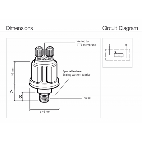 VDO Öldrucksensor 25 Bar 360-081-038-002C