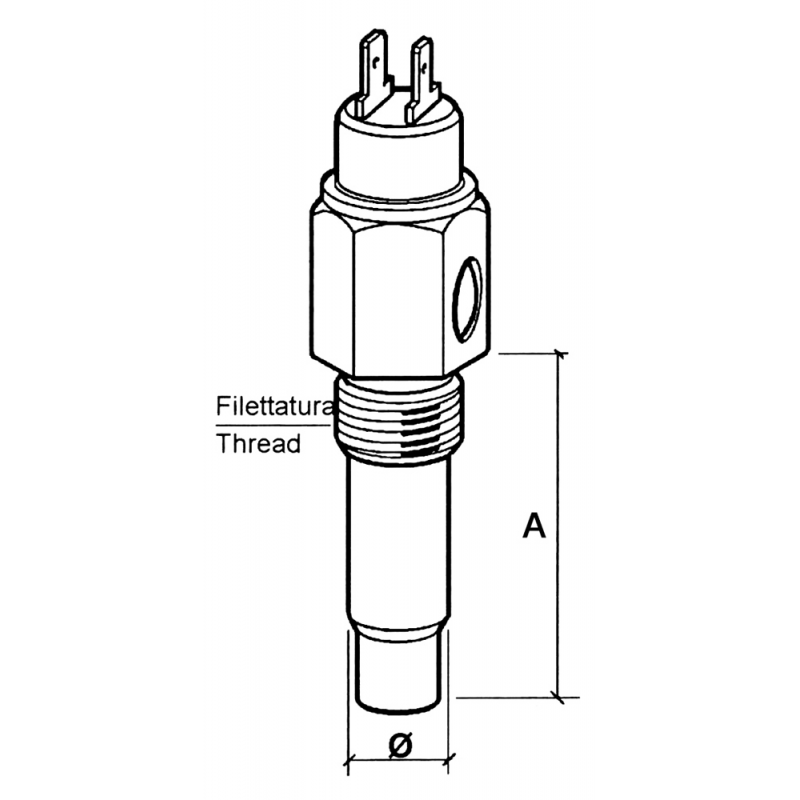 Sensor de temperatura del agua Vdo con alarma 20022Z