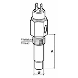 Sensor de temperatura del agua Vdo con alarma 20022Z