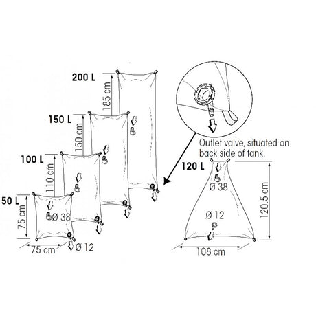 Plastimo Serbatoio Acqua Flessibile Lt 200 70956