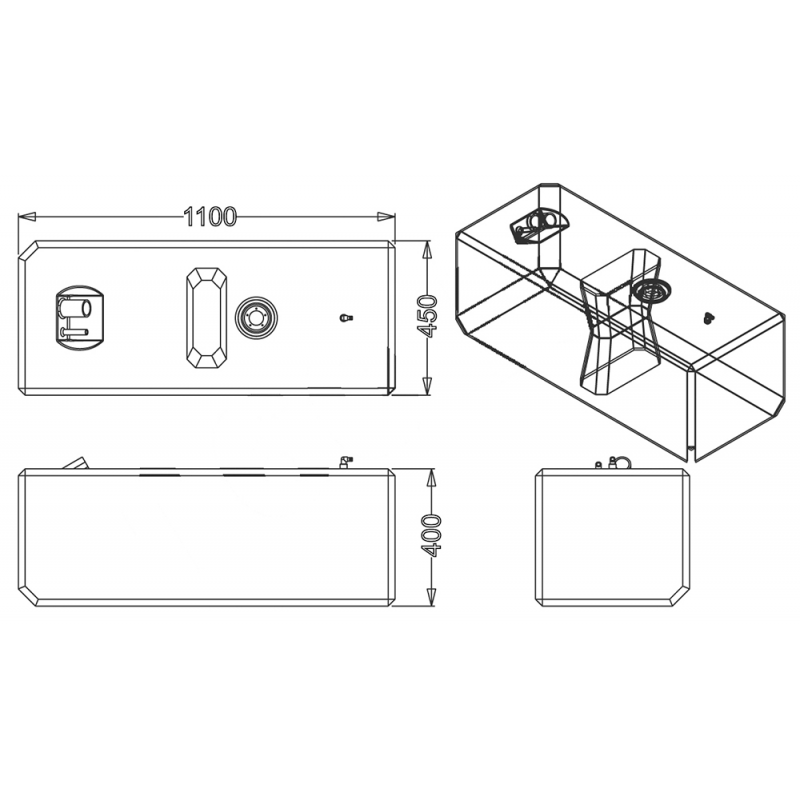 Tanque de combustible de la división electrónica Sic Lt 160 HPSB0003