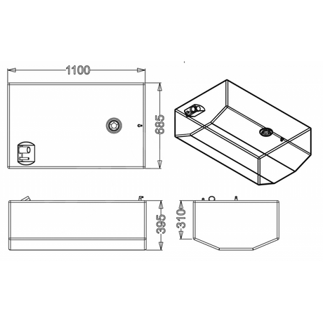 Tanque de combustible de la división electrónica Sic Lt 270 HPSC0005