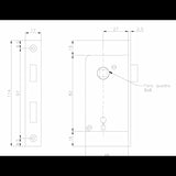 Olcese Ricci Messing Einsteckschloss mm 83X46 1151 OC