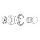 Foresti e Suardi Gebogene Einbaulüftung Durchmesser 16 mm 242.DX.C