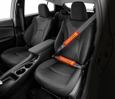 Momo Carbon Red Seat Belt Pads