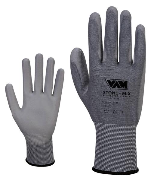 Vam Coppia guanti Stone Mix spalmati in nitrile grigio taglia XXL