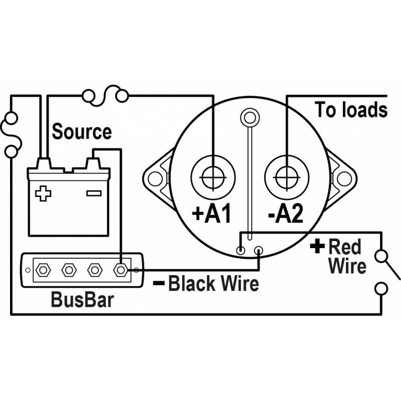 Blue Sea Solenoide Serie L 250A 12/24 V 9012-BSS