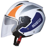 Sparco SP503 Motorradhelm, weiß/orange, Größe XL