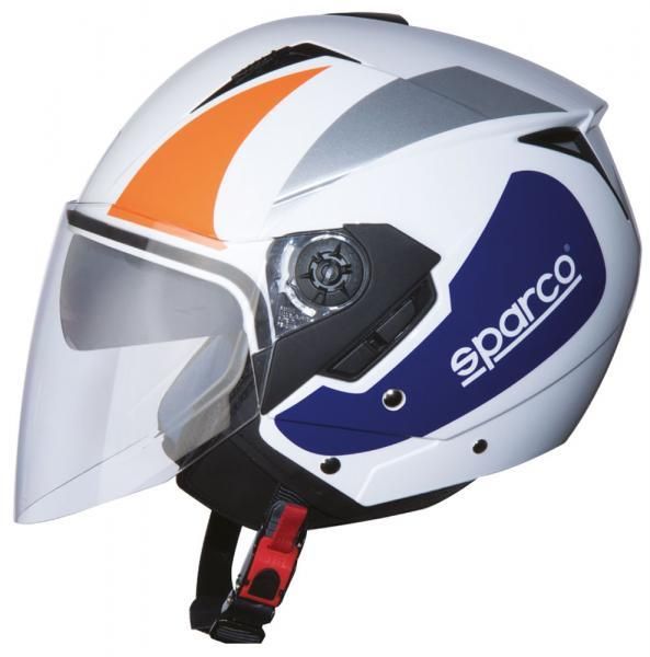 Sparco Casco moto SP503 bianco/arancio taglia XL