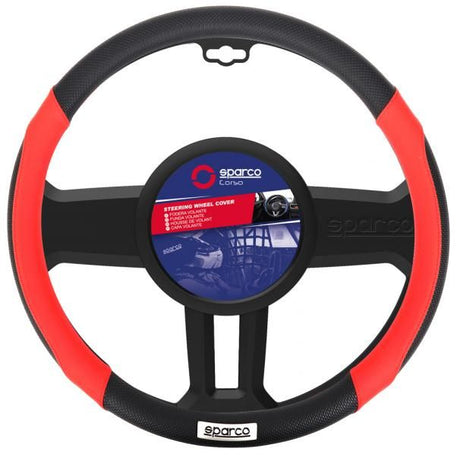 Sparco Coprivolante in PU e PVC antiscivolo nero/rosso