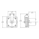 Hubble Edelstahl-Elektrostecker 50 Ampere 046805