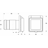 Enchufe de poliéster Marinco de 32 amperios 66767M
