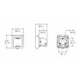 Enchufe eléctrico Hubble de PVC blanco de 16 amperios 427022