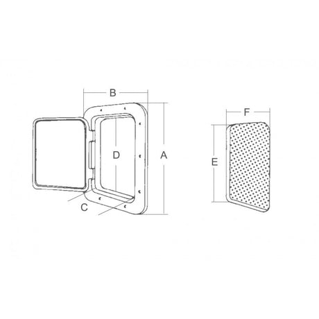 FNI Sportello Bianco mm 374 X 374 21.2449