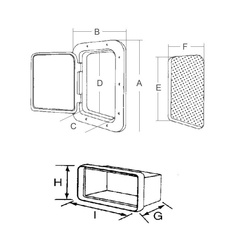 FNI Sportello con Contenitore mm 270X373X190P 21.2453