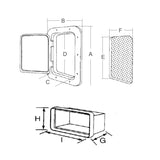 FNI Sportello con Contenitore mm 270X373X190P 21.2453