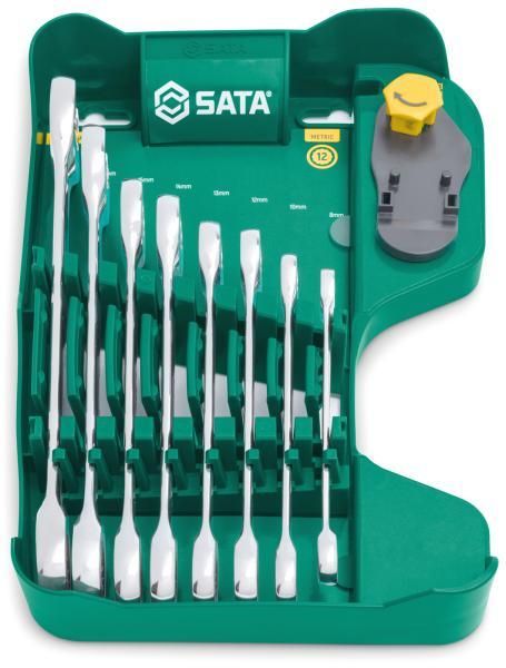 Sata Set chiavi metriche a doppio cricchetto 8 pz