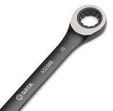 Sata 12-piece black edition metric ratchet combination wrench set