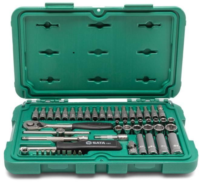 Sata 52-piece 1/4" hex socket set