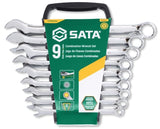 Juego de llaves combinadas métricas Sata de 9 piezas