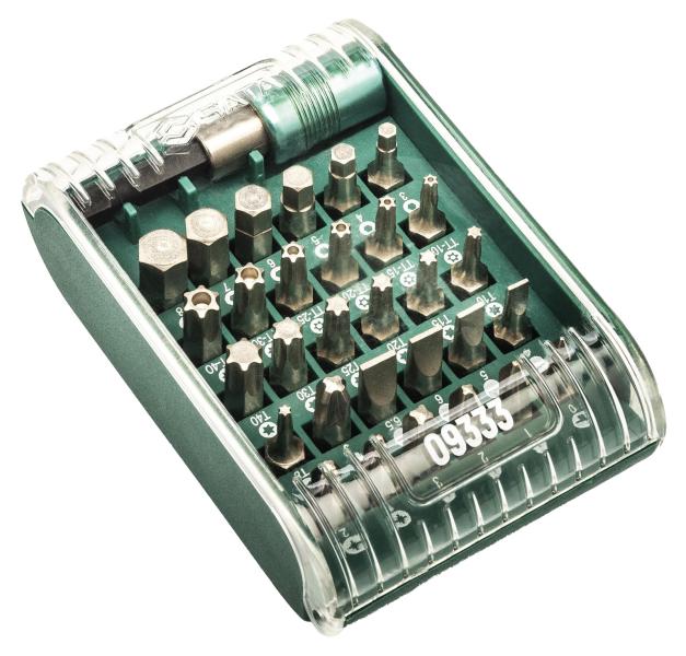 SATA Set Punte Pneumatiche 1/4'' 31 pz con Portainserti Magnetico