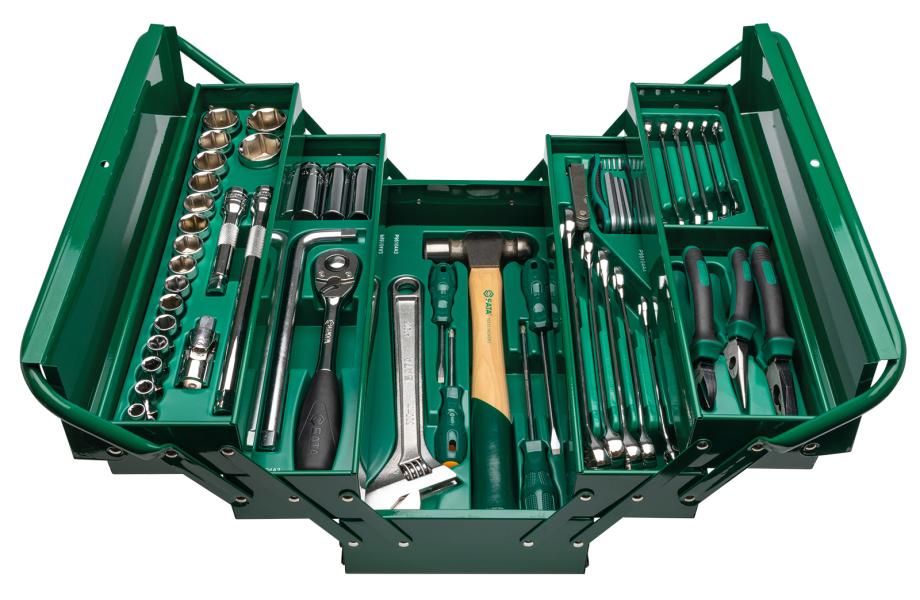 SATA 70-teiliges Werkzeugset mit Auslegerkassette (1/2"-Laufwerk, metrisch) - ST95104A70