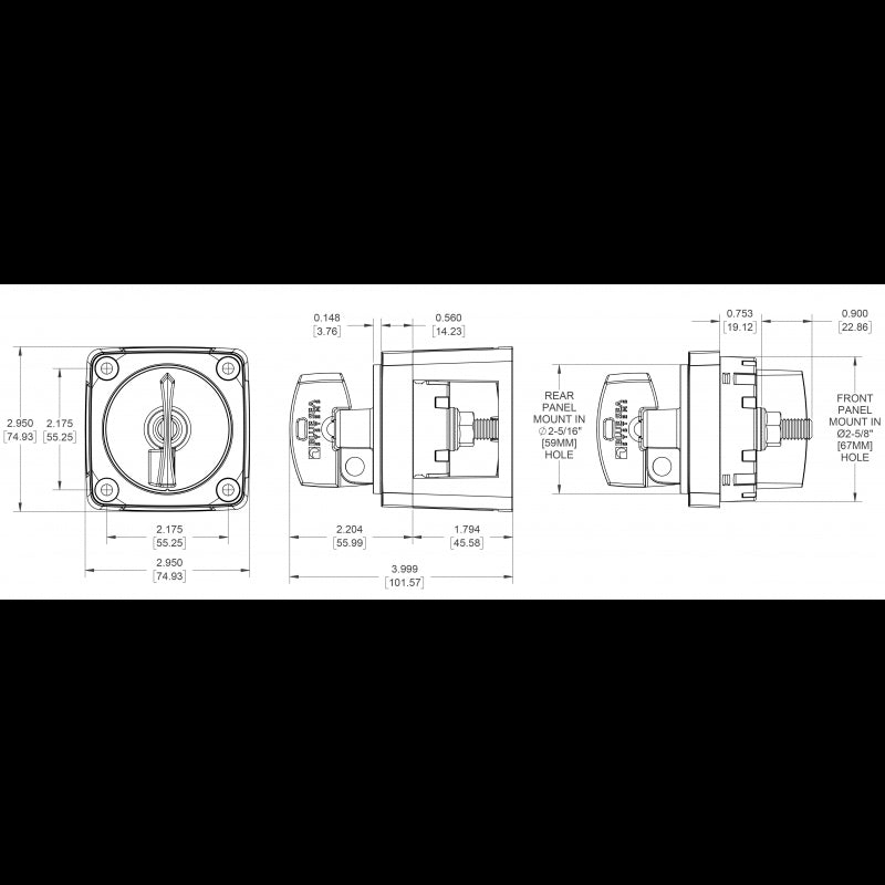 Blue Sea 6006-BSS Knob Battery Isolator